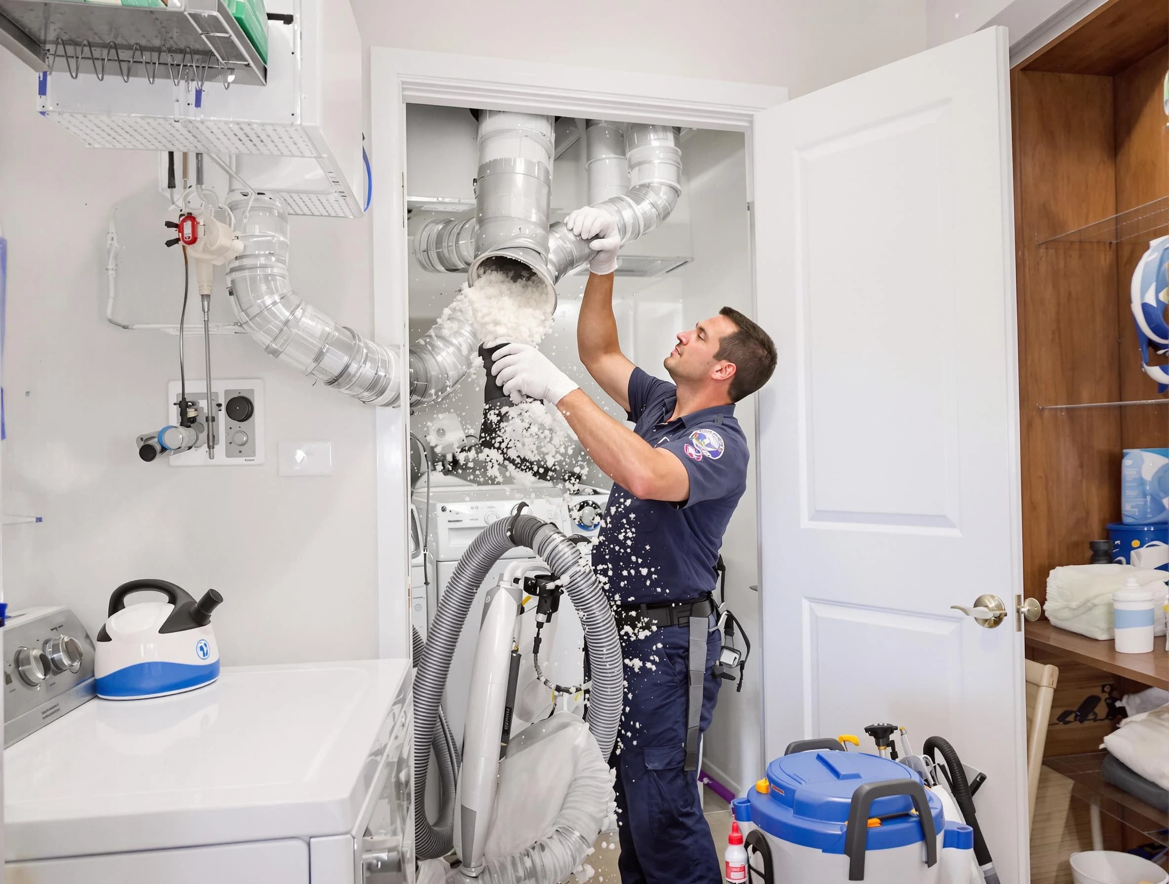The Village Dryer Vent Cleaning technician delivering thorough residential dryer vent cleaning service in The Village